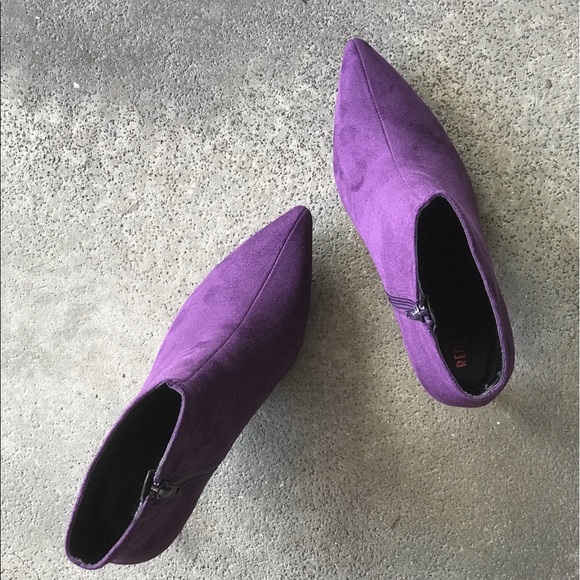 💜 Sexy Delicious PURPLE faux suede heel BOOTIE 💜 - Picture 5 of 7